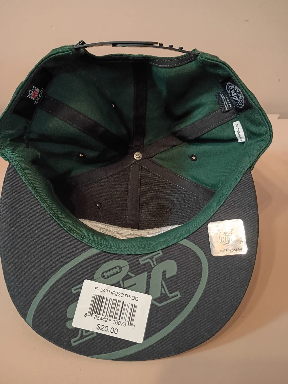 NWT '47 Brand New York Jets NFL Youth Snapback Hat Green/Black
